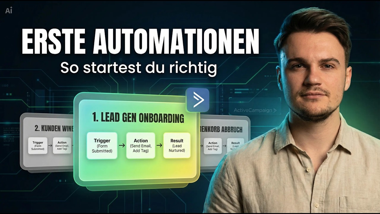 Meine erste ActiveCampaign Automation, so tracke ich Websitebesuche, Linkklicks und E Mail Öffnungen