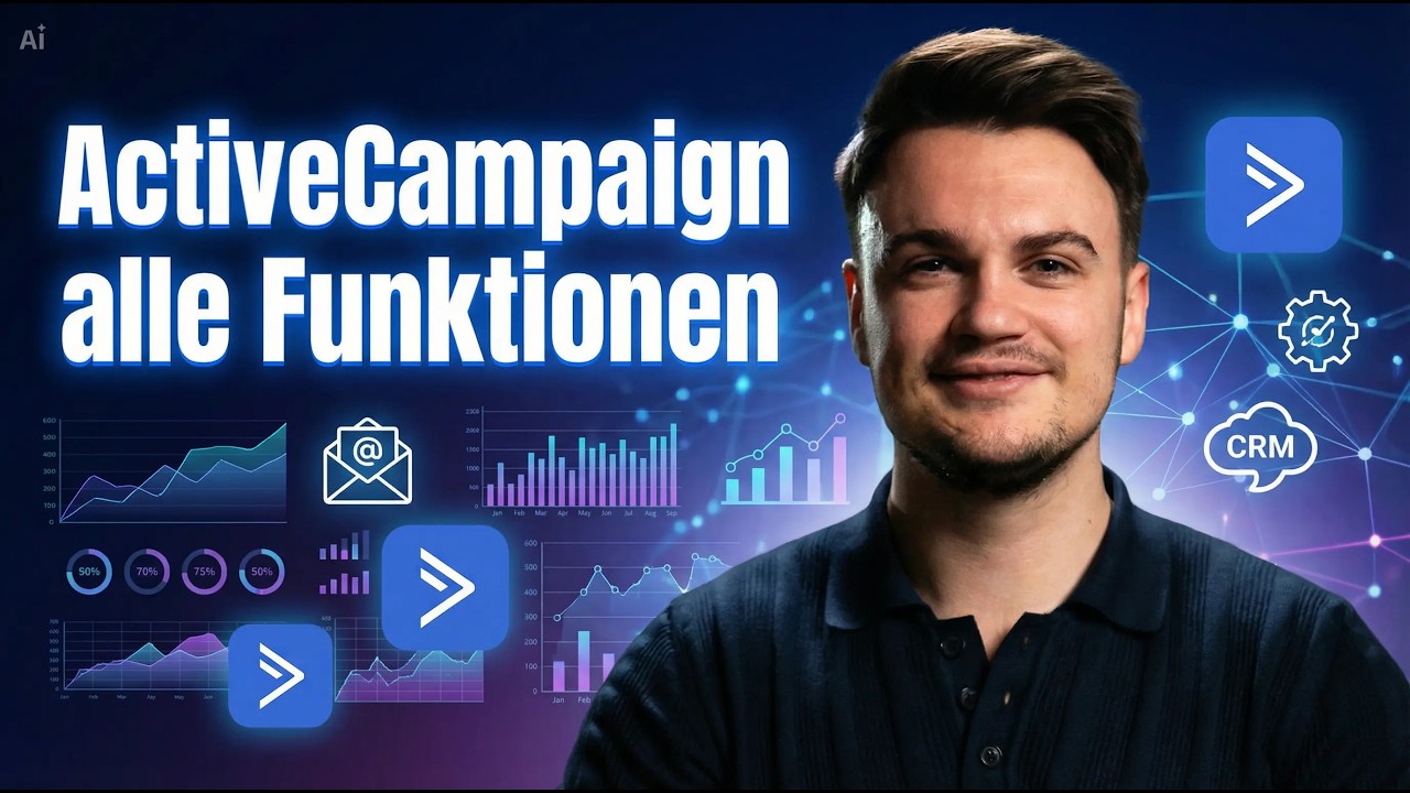 ActiveCampaign Kurs 2026: Alle Funktionen erklärt, Überblick über Features, Automationen, CRM und KI