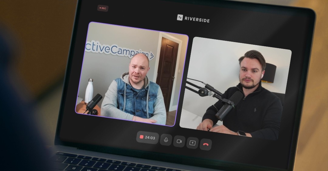 Tom Wenk im Videocall mit einem ActiveCampaign-Mitarbeiter – direkter Draht zum Hersteller